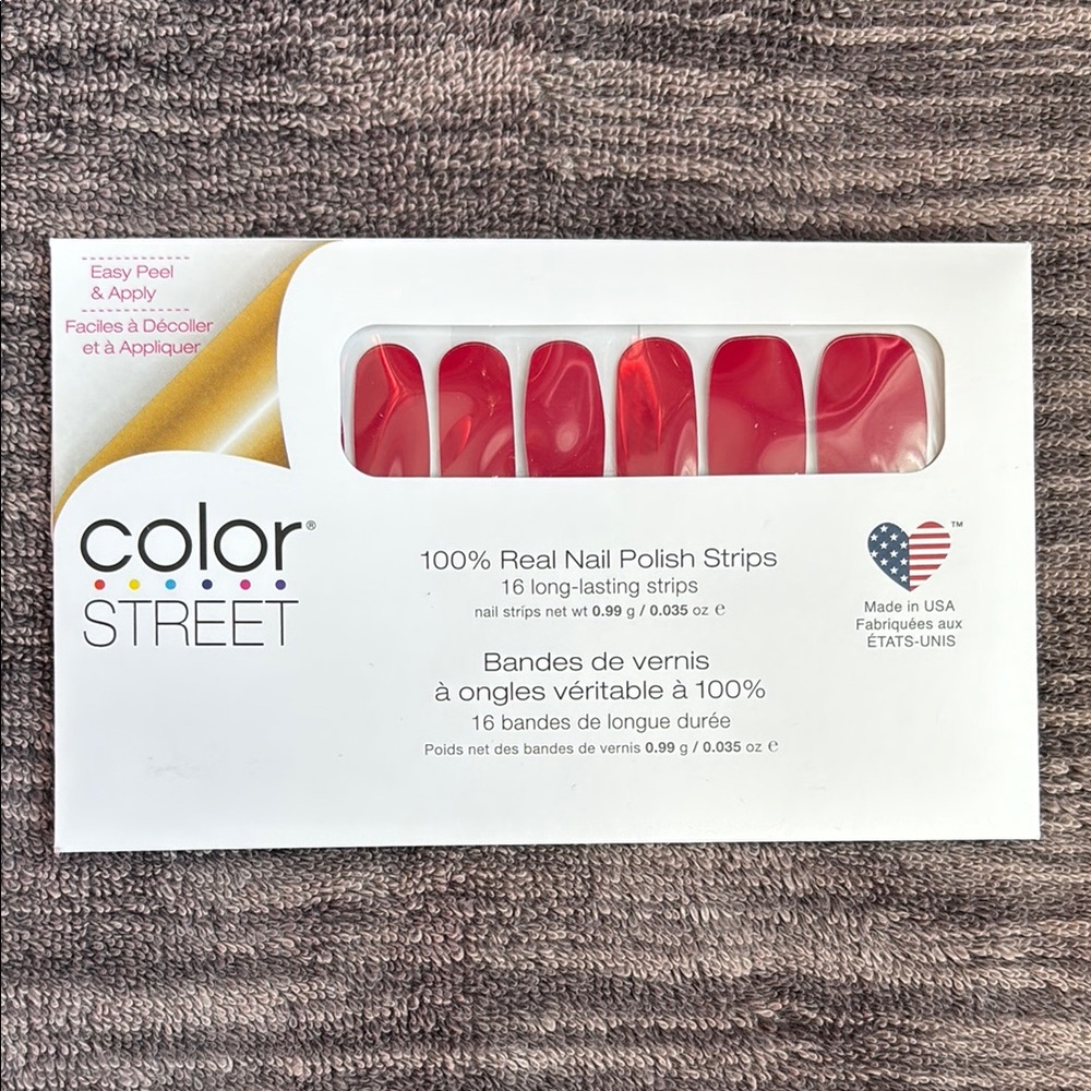 Color Street Red Nail Polish Strips beijing beauty